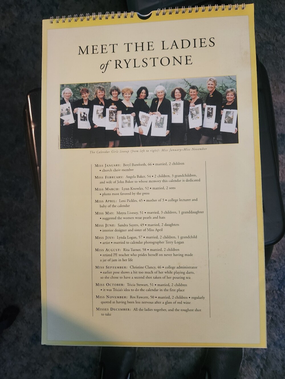 Brand New / Never used — 2001 "Meet the Ladies of Rylstone" original charity wal